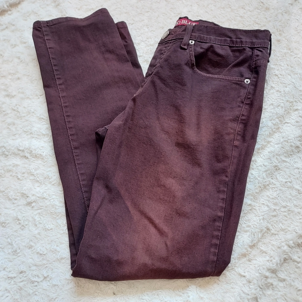 Neo Blue Brown Denim Straight Leg Jeans Size 34 Streetwear Grunge